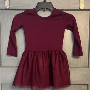Old Navy Girls Burgundy Tulle Blouse